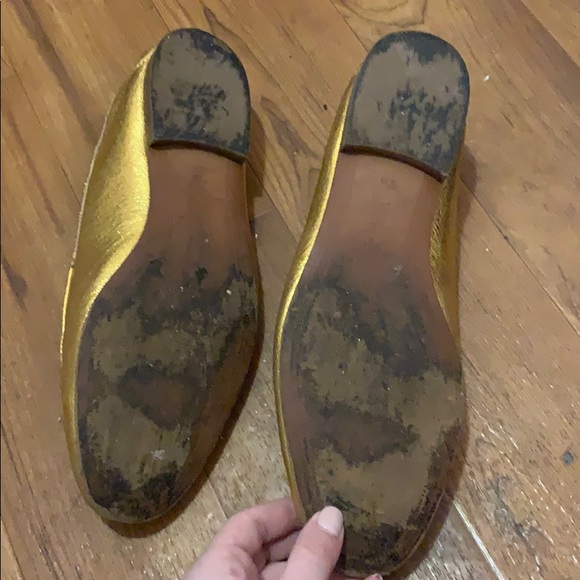 Sam Edelman metallic gold loafer w buckle size 8.5 - Picture 6 of 8